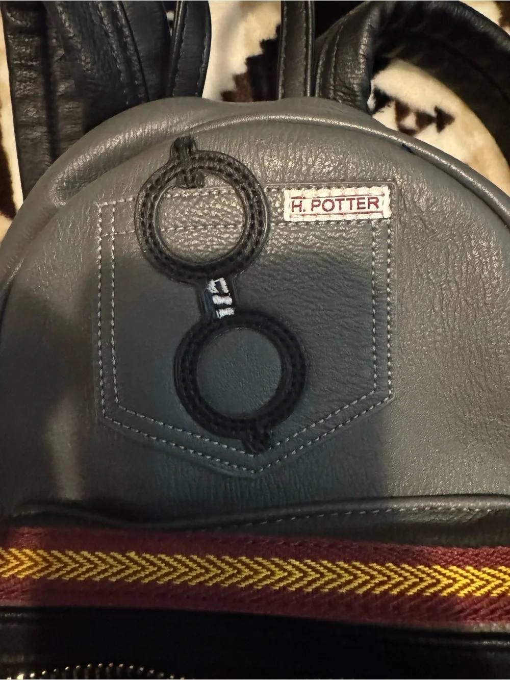 Loungefly Gray Gryffindor Mini Backpack with Red & Gold Stripe